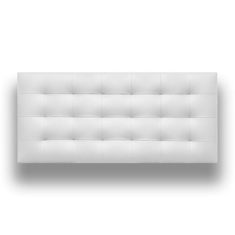 MAGIC CLASS - CABECERO CAPITONEADO CON BOTONES100X60 MICROFIBRA BLANCO