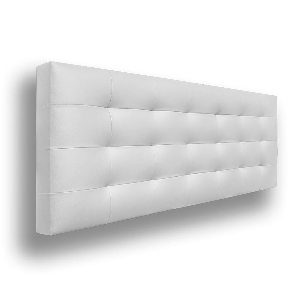 MAGIC CLASS - CABECERO CAPITONEADO CON BOTONES100X60 MICROFIBRA BLANCO