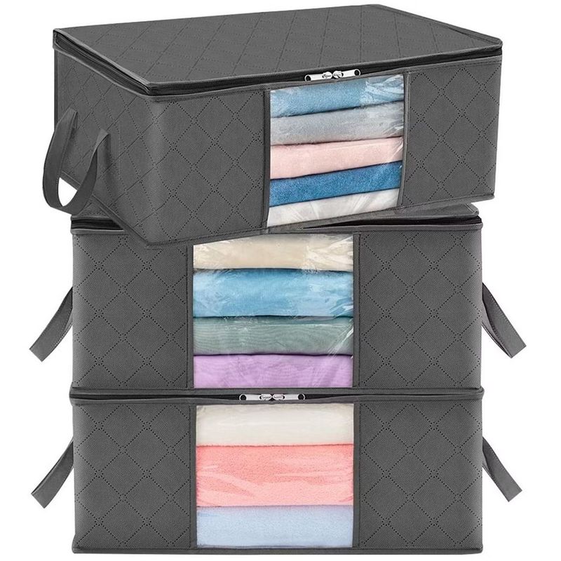 ONE PIXEL - Bolsas Organizador Ropa Set 3 Unids Almacenamiento Gris