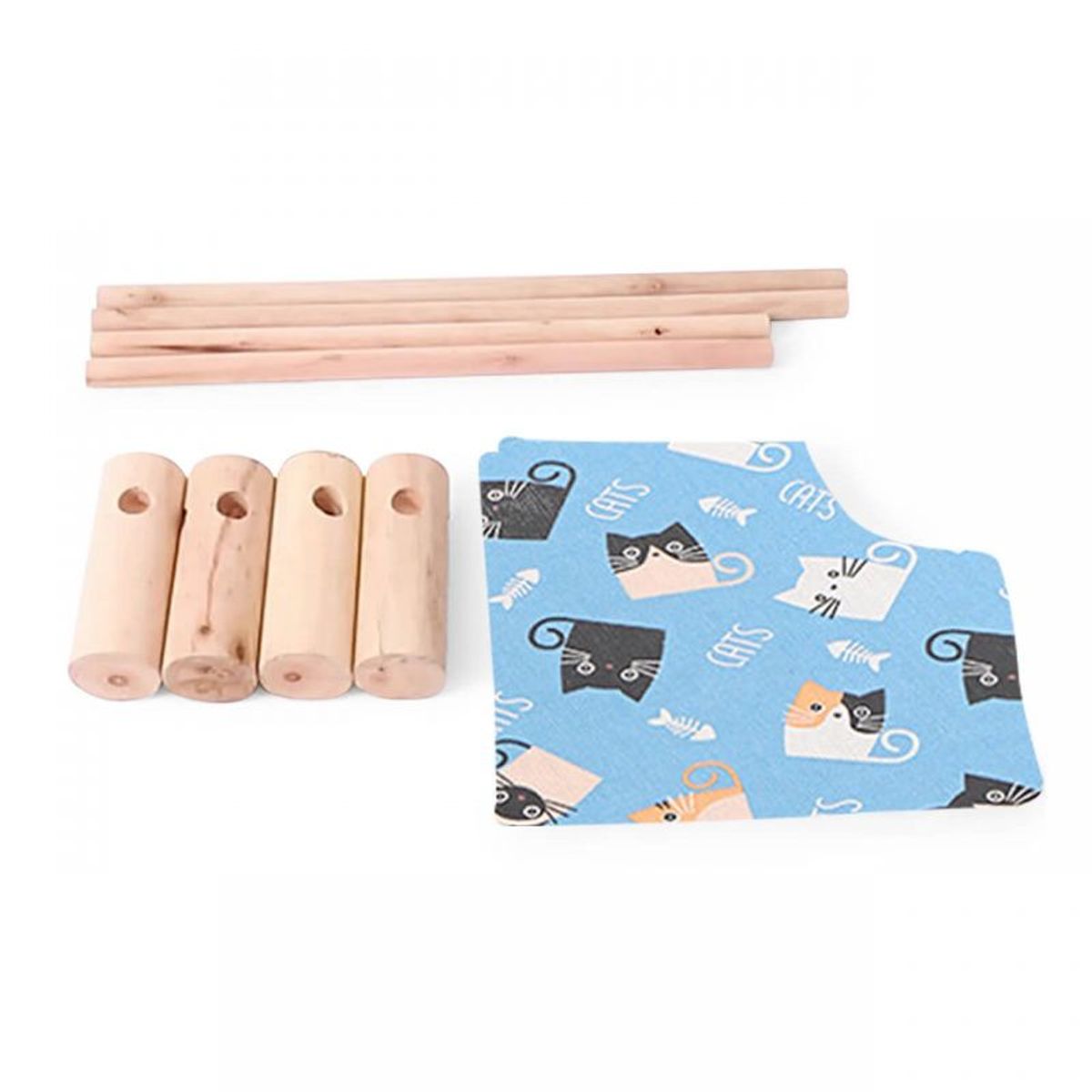 GENERICO - Cama Elevada Para Mascotas Estable Y Fuerte Base En Madera