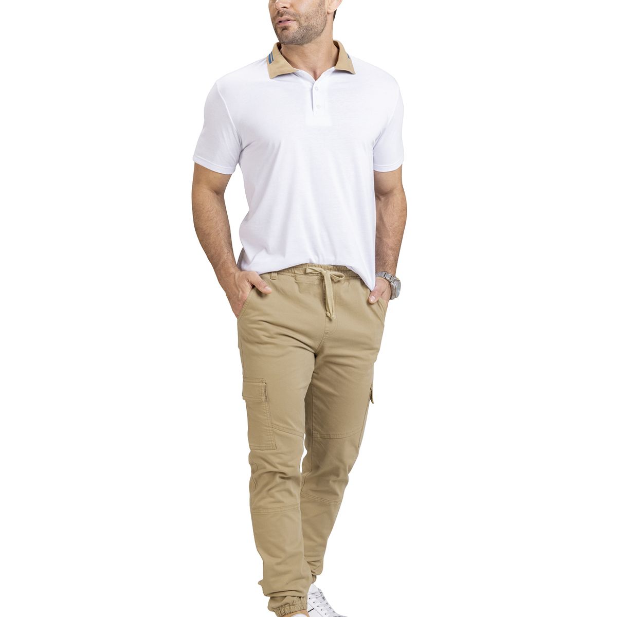 MARKETING PERSONAL - Polo Hombre Blanco Mp 4683