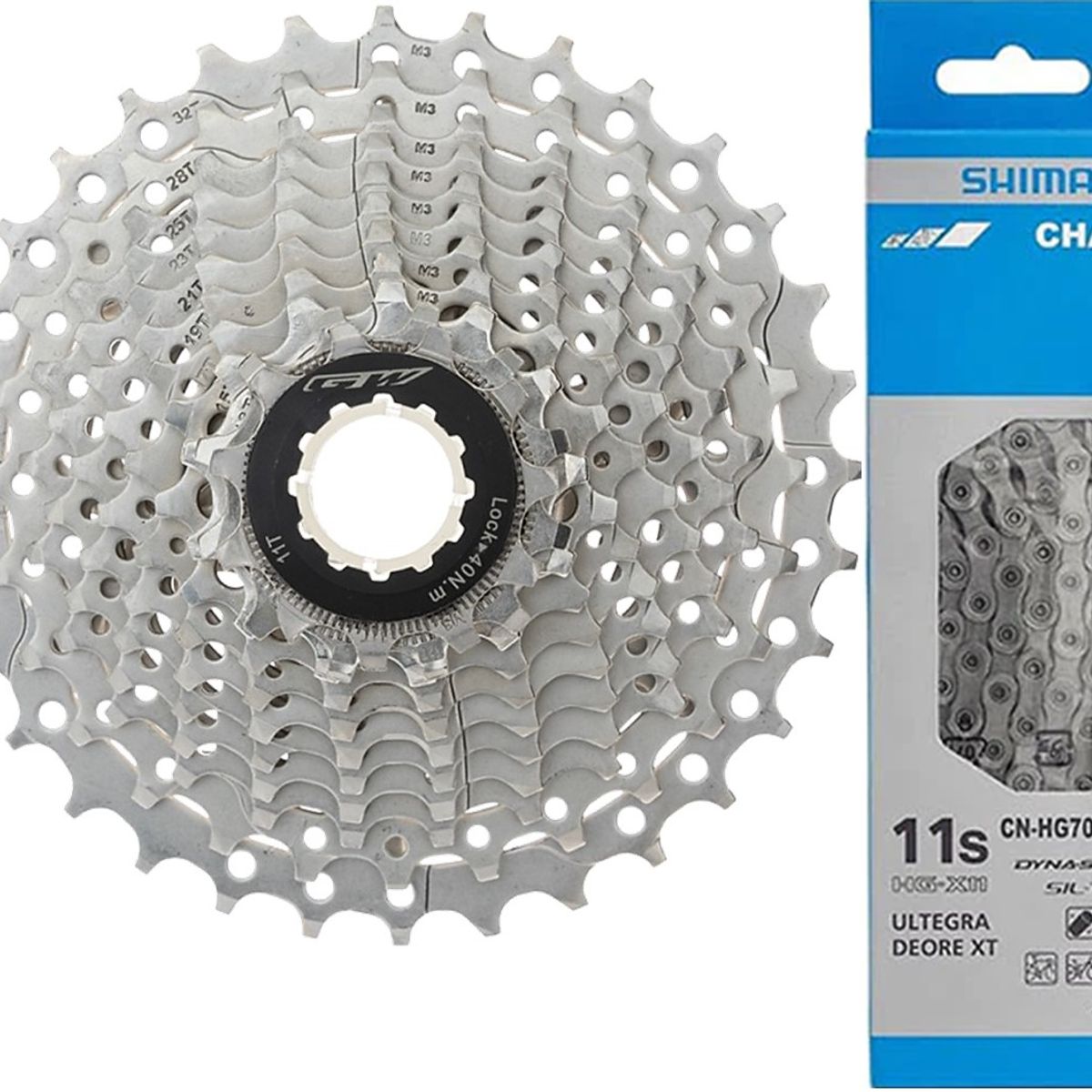 SHIMANO - Pacha Cassette Gw 11-32  Cadenilla Shimano Hg701 11v Combo