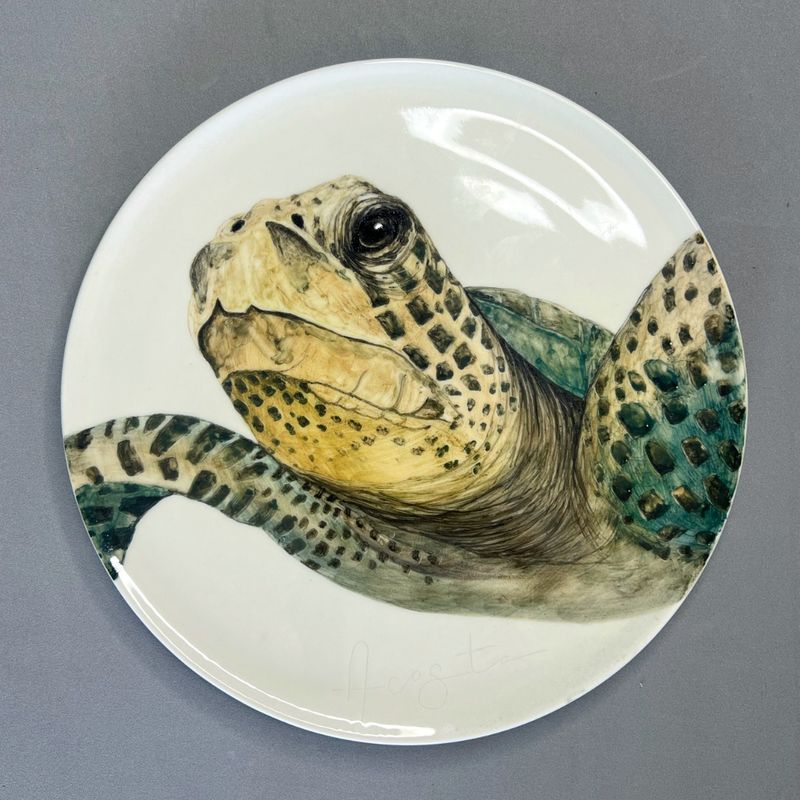 ARTE PLATONICO - Plato porcelana Arte Platonico pintado a mano 29 cm
