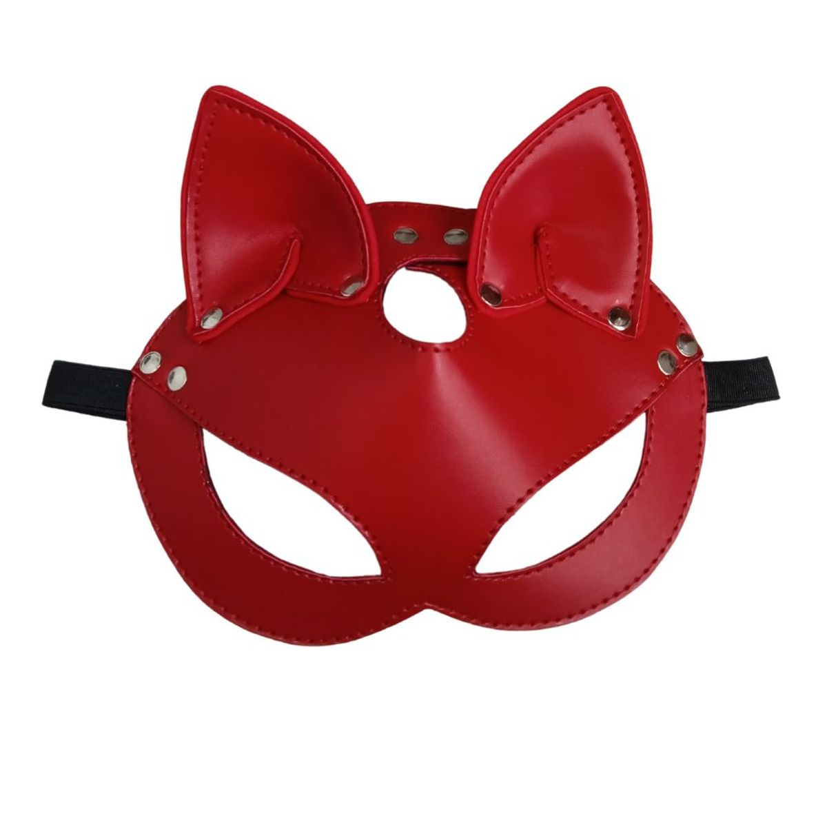 GENERICO - Mascara Antifaz de gata Rojo para disfraz