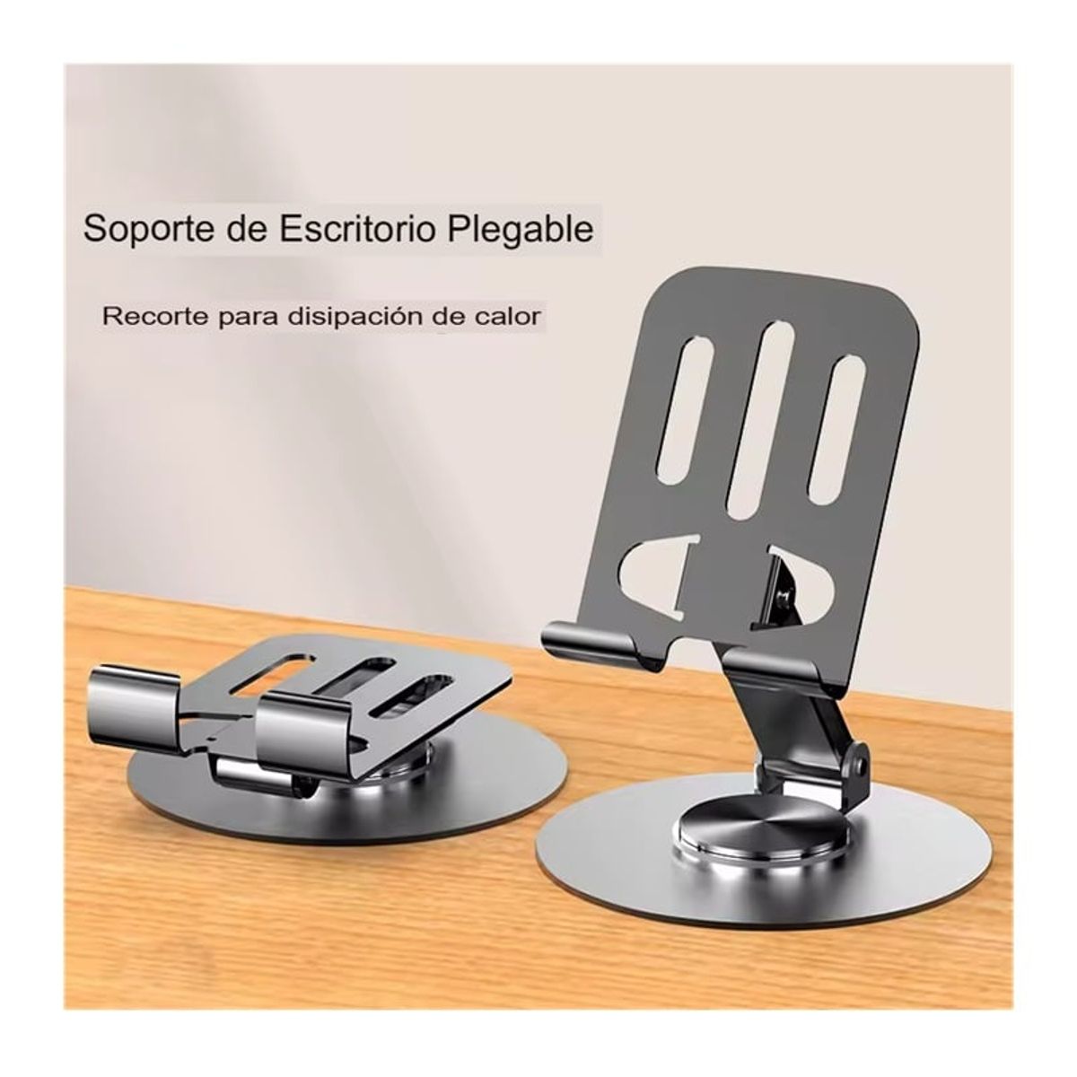GENERICO - Soporte Base Para Celular Tablet Escritorio Ajustable Gris oscuro