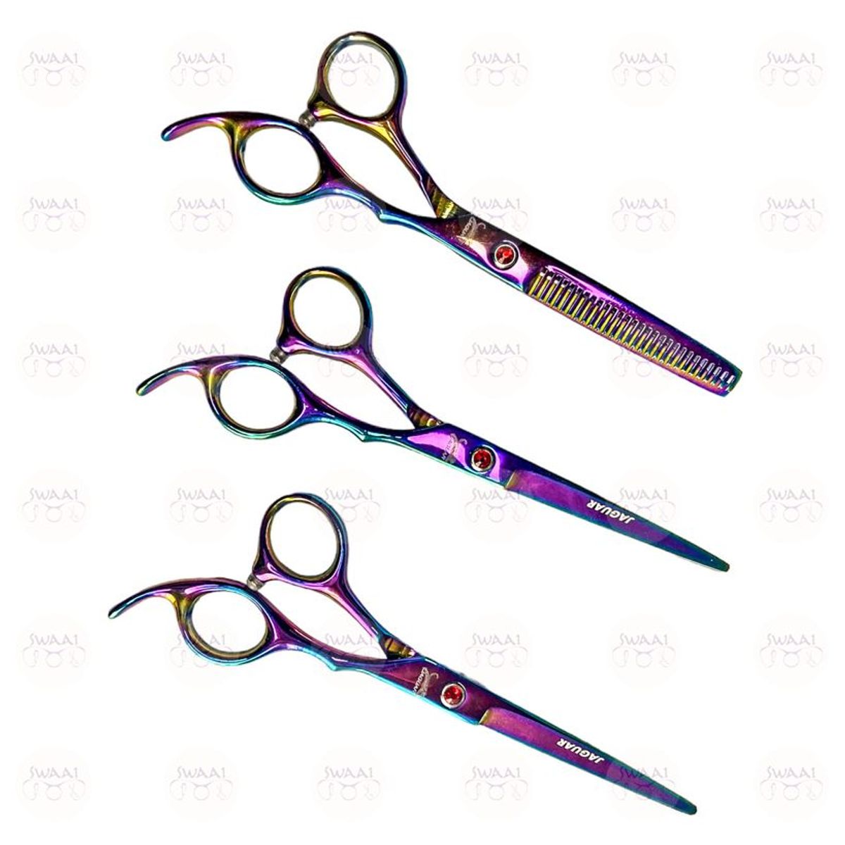 JAGUAR - Kit Tijeras Corte Grafiladora Microdentada De Titanio JAGUAR