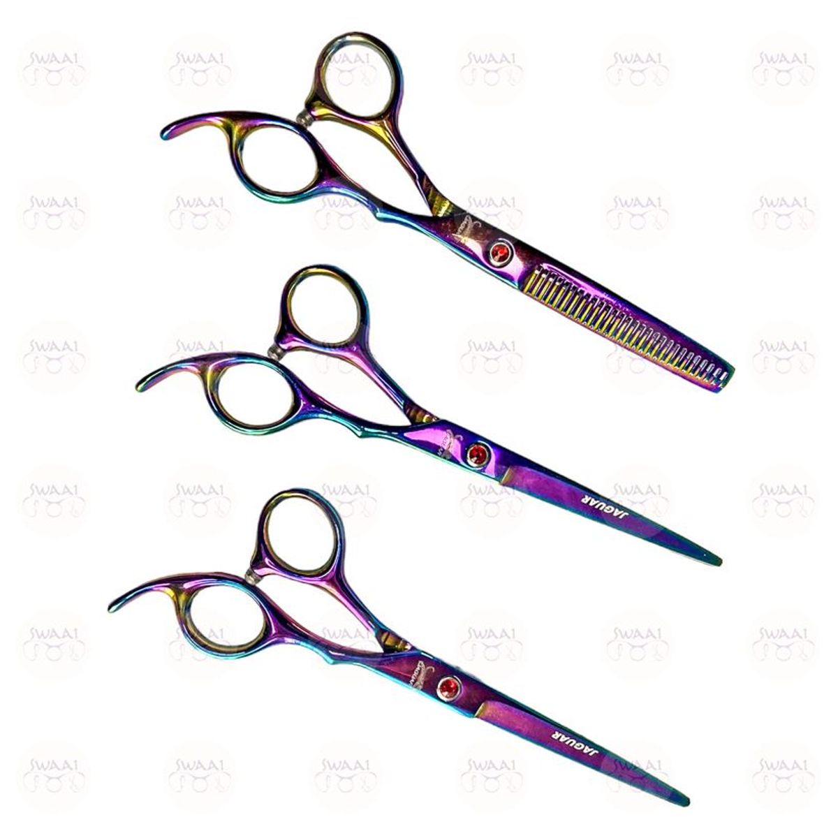 JAGUAR - Kit Tijeras Corte Grafiladora Microdentada De Titanio JAGUAR