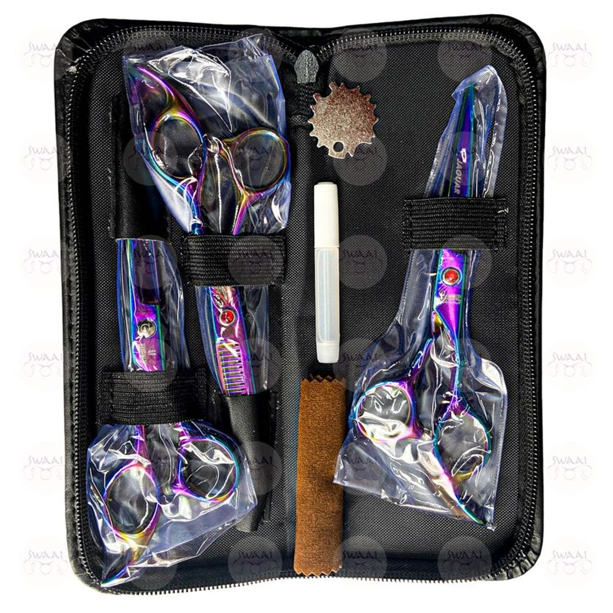 JAGUAR - Kit Tijeras Corte Grafiladora Microdentada De Titanio JAGUAR