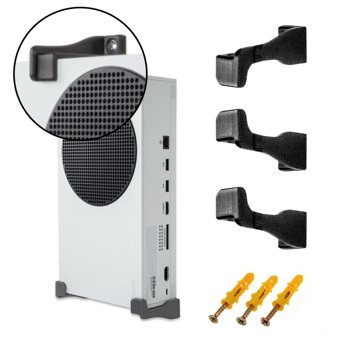 GENERICO - Soporte De Pared Para Xbox Series S Negro.