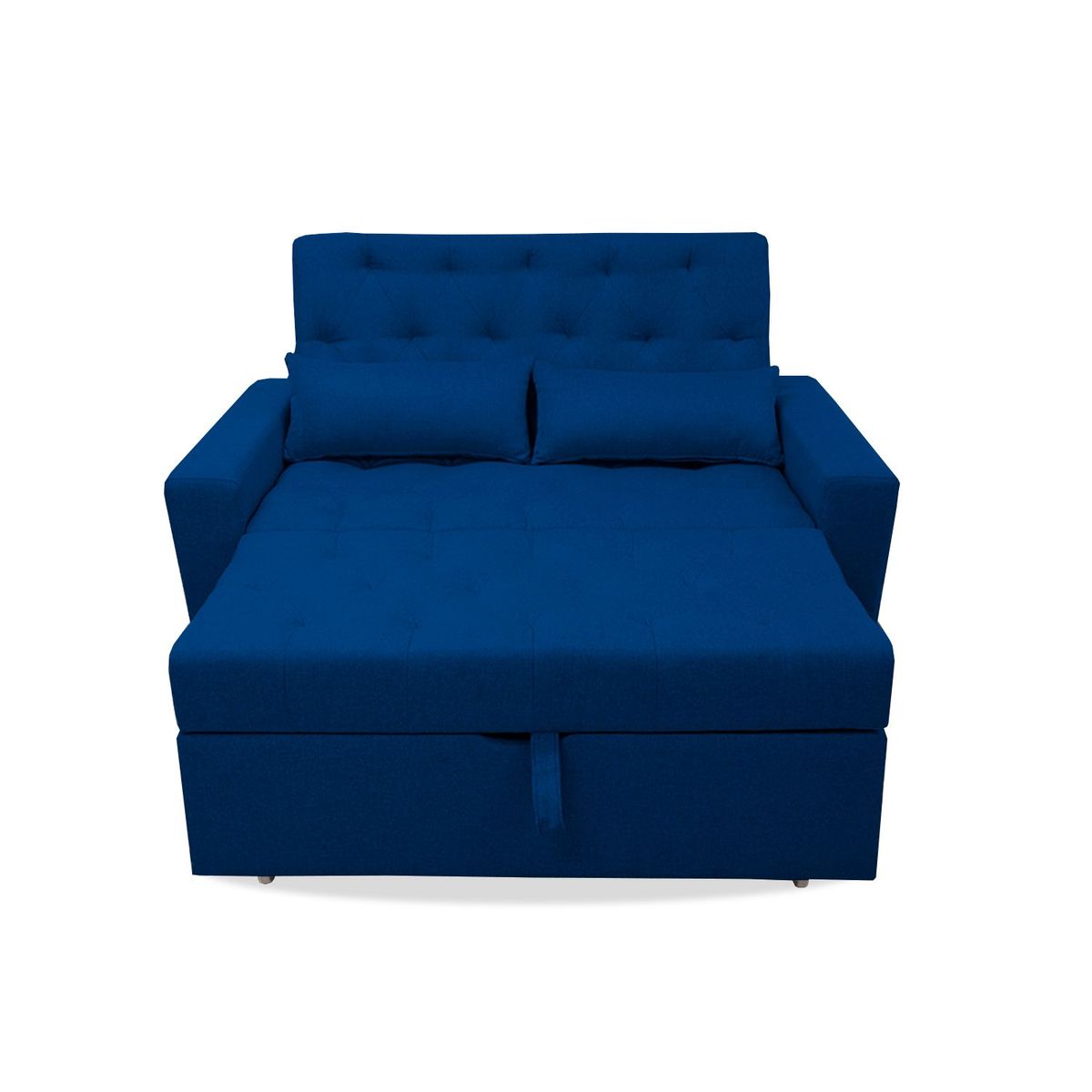 MUEBLES REM - Sofacama Ackerman Azul Petroleo + Cojines Espaldar