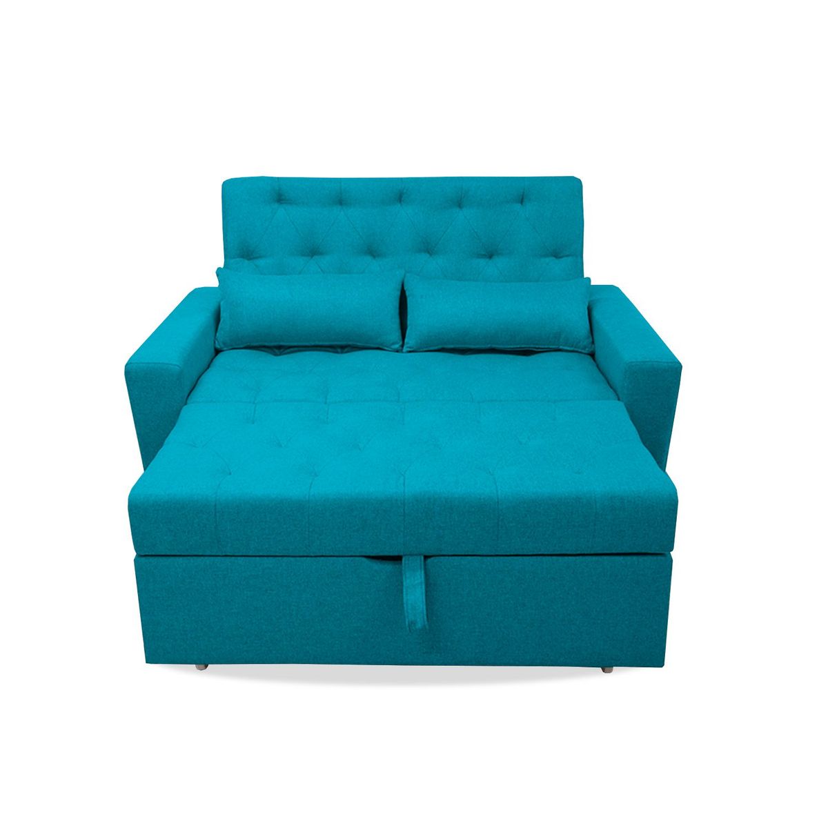 MUEBLES REM - Sofacama Ackerman Turquesa + Cojines Espaldar