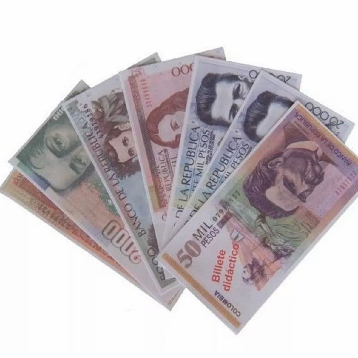 GENERICO - Billetes Didácticos Para Niños X 5 Paquetes