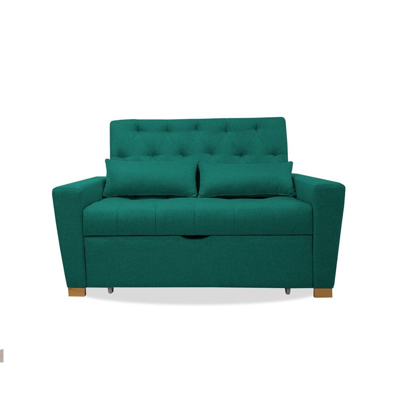 GENERICO - Sofacama Ackerman Verde + Cojines Espaldar