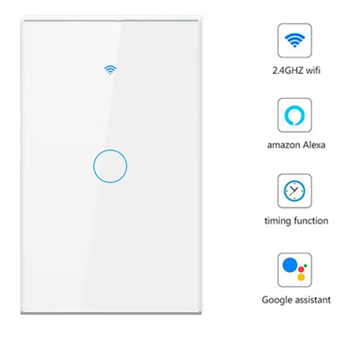 ONE PIXEL - Interruptor Wifi Tactil Inteligente Alexa Google Home 1 Via