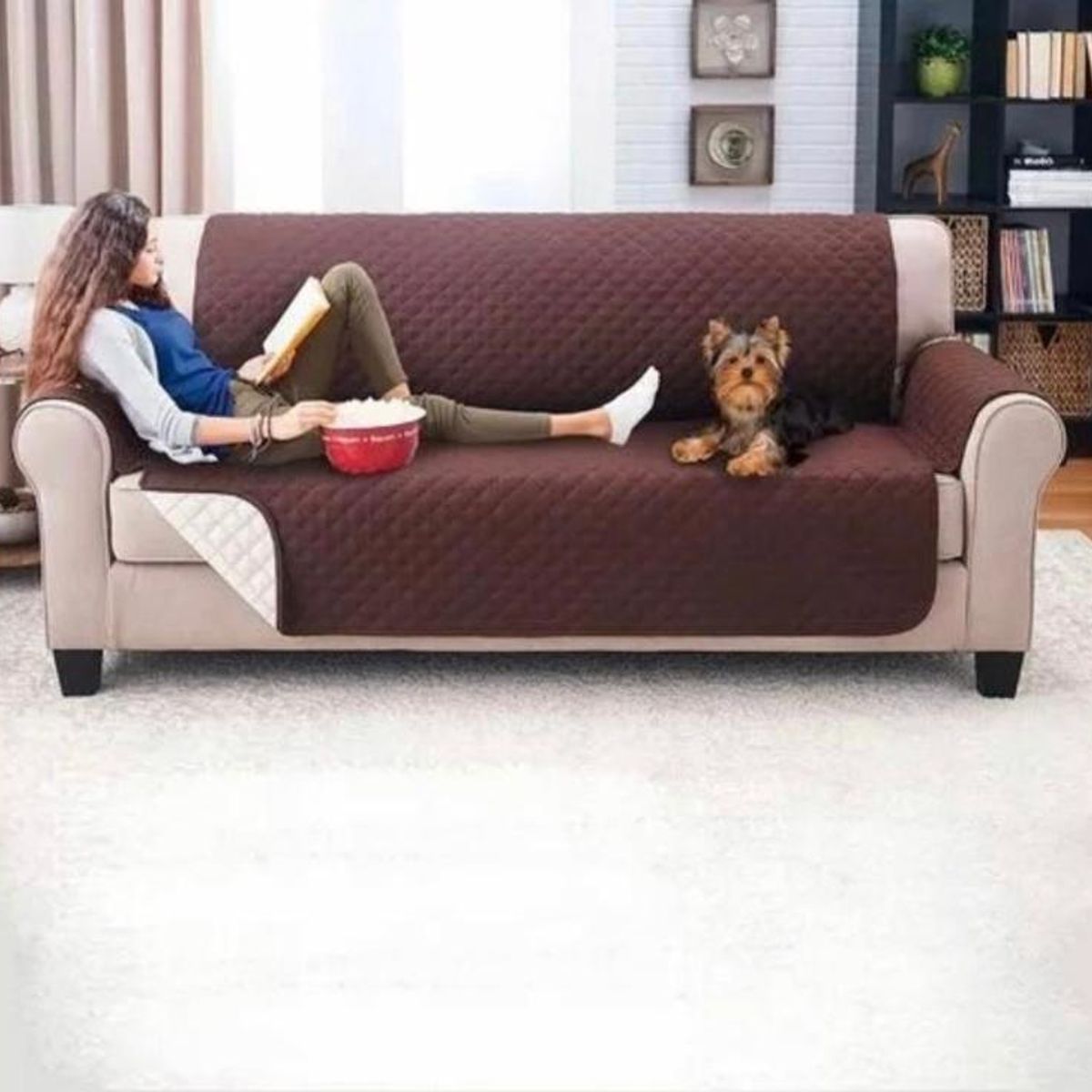 GENERICO - Cubre Sofa Forro Protector Muebles Funda 3 Puestos