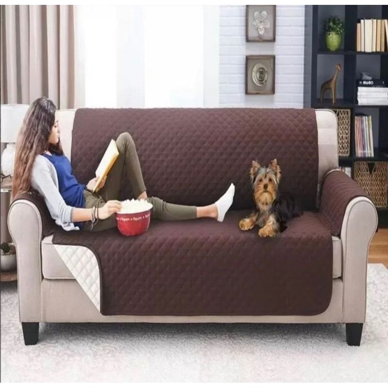GENERICO - Cubre Sofa 2 Puestos Forro Protector Lavable