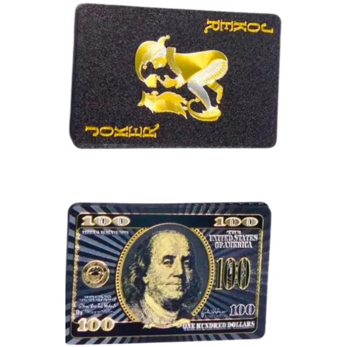 MAZUGI - Poker Cartas Casino Profesional Negro Dólar Juego Mesa