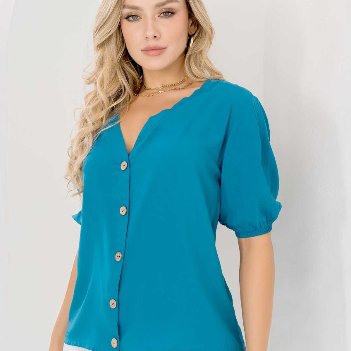 MARKETING PERSONAL - Camisa Exterior Azul Petróleo Mp 5809