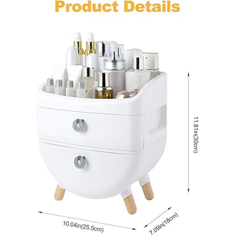GENERICO - Organizador De Almacenamiento De Maquillaje, 2 Cajones
