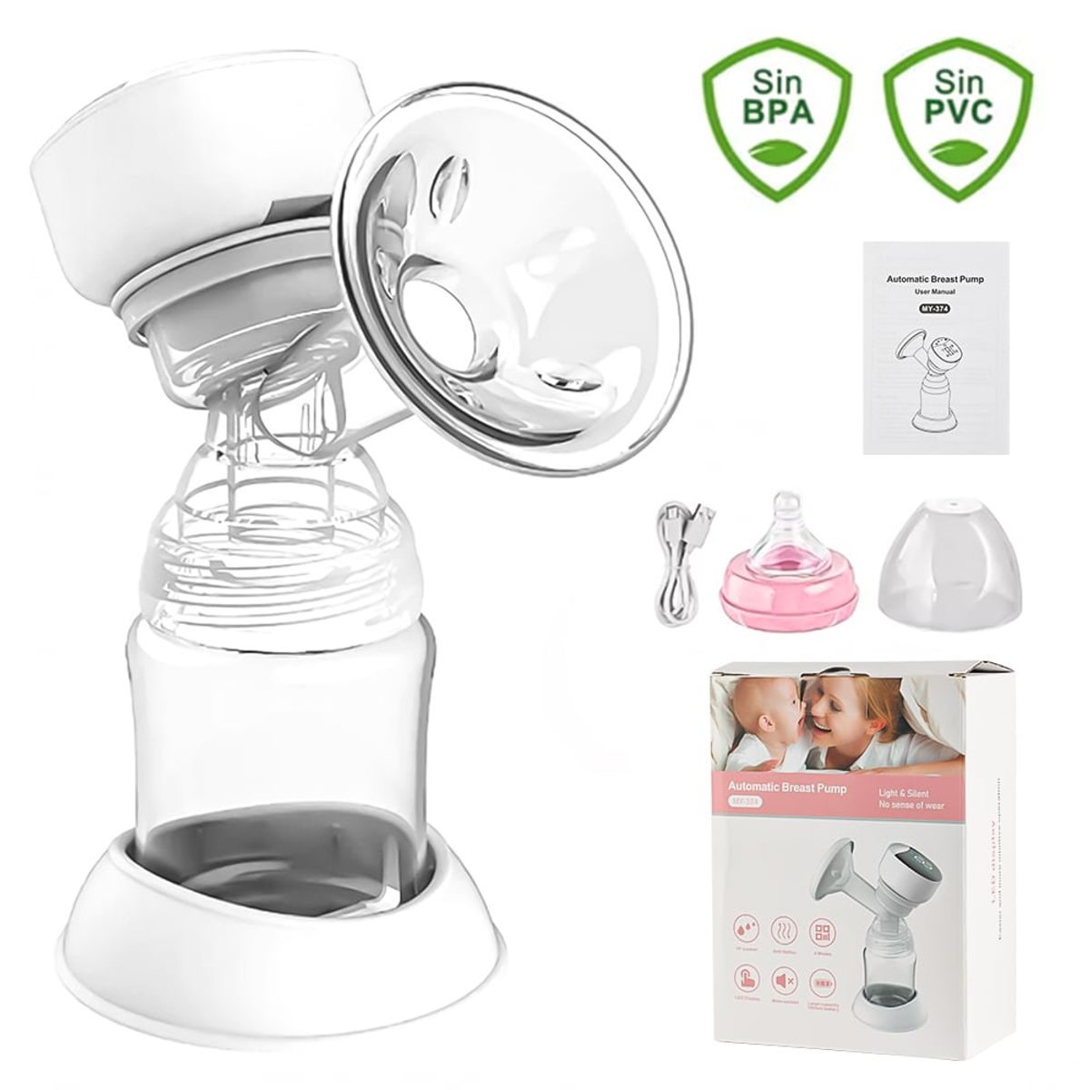 CARER SPARK - Extractor De Leche Eléctrico Portátil 4modos 12niveles