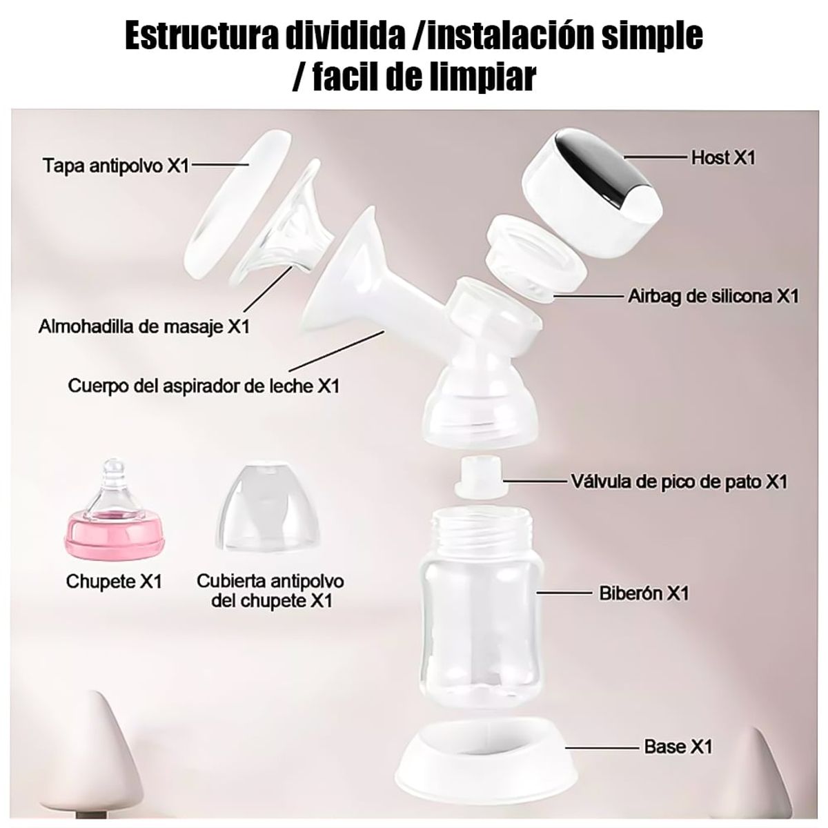 CARER SPARK - Extractor De Leche Eléctrico Portátil 4modos 12niveles