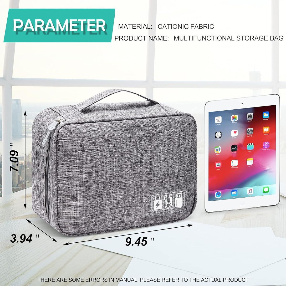 GEF - Estuche Organizador Cables Usb Cargador Disco Duro Tablet