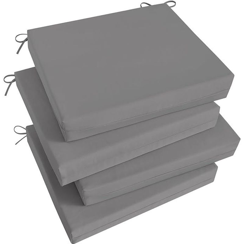 DISEÑOS RAMONA'S - Cojín Para Silla Cuadrado Setx4 42x42 Gris Claro
