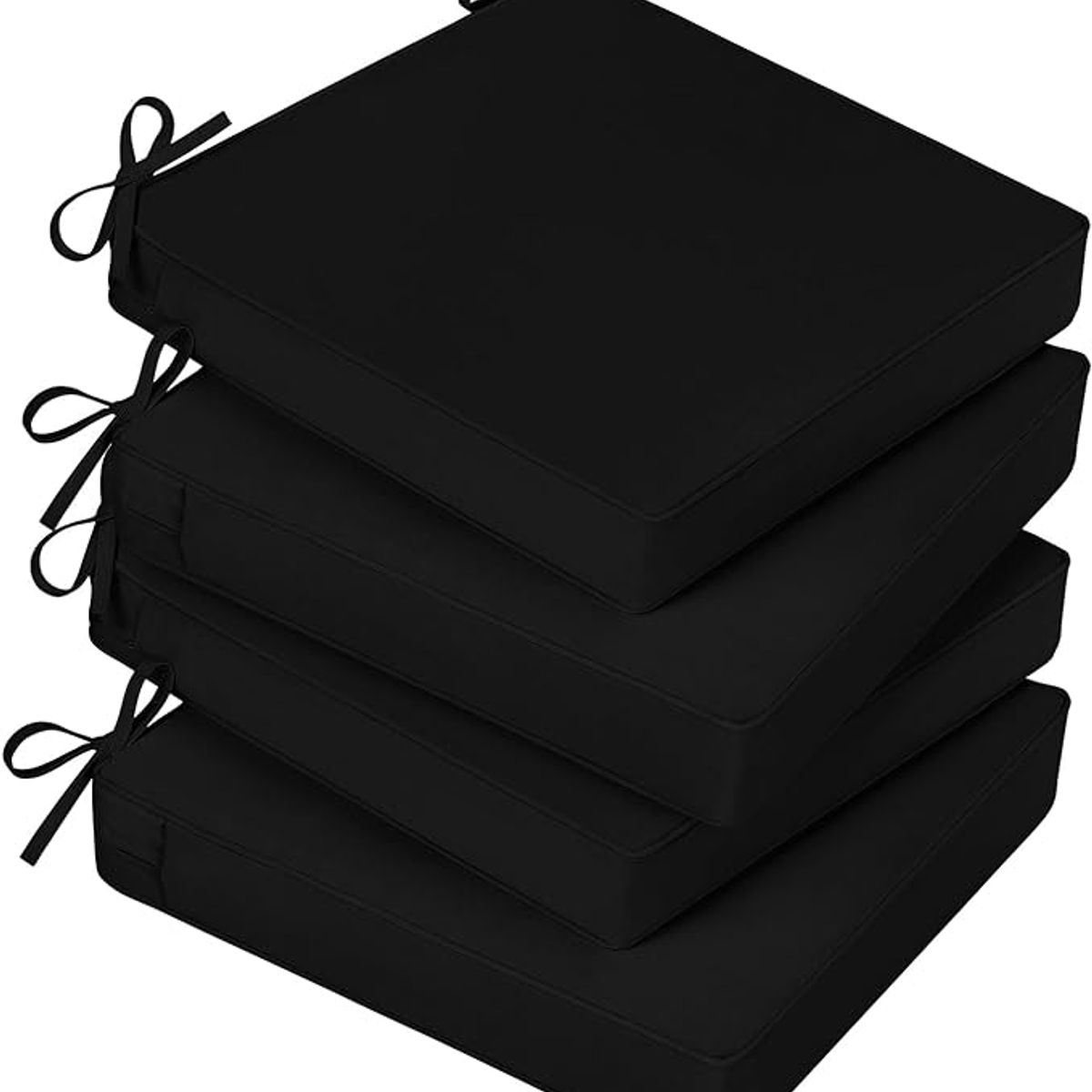 DISEÑOS RAMONA'S - Cojín Para Silla Cuadrado Setx4 42x42 Negro