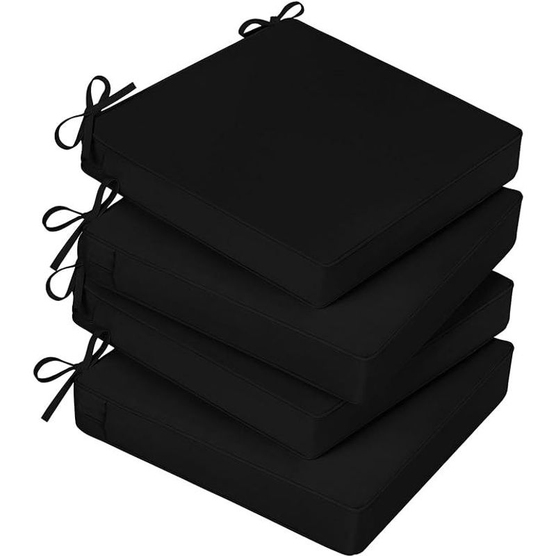 DISEÑOS RAMONA'S - Cojín Para Silla Cuadrado Setx4 42x42 Negro