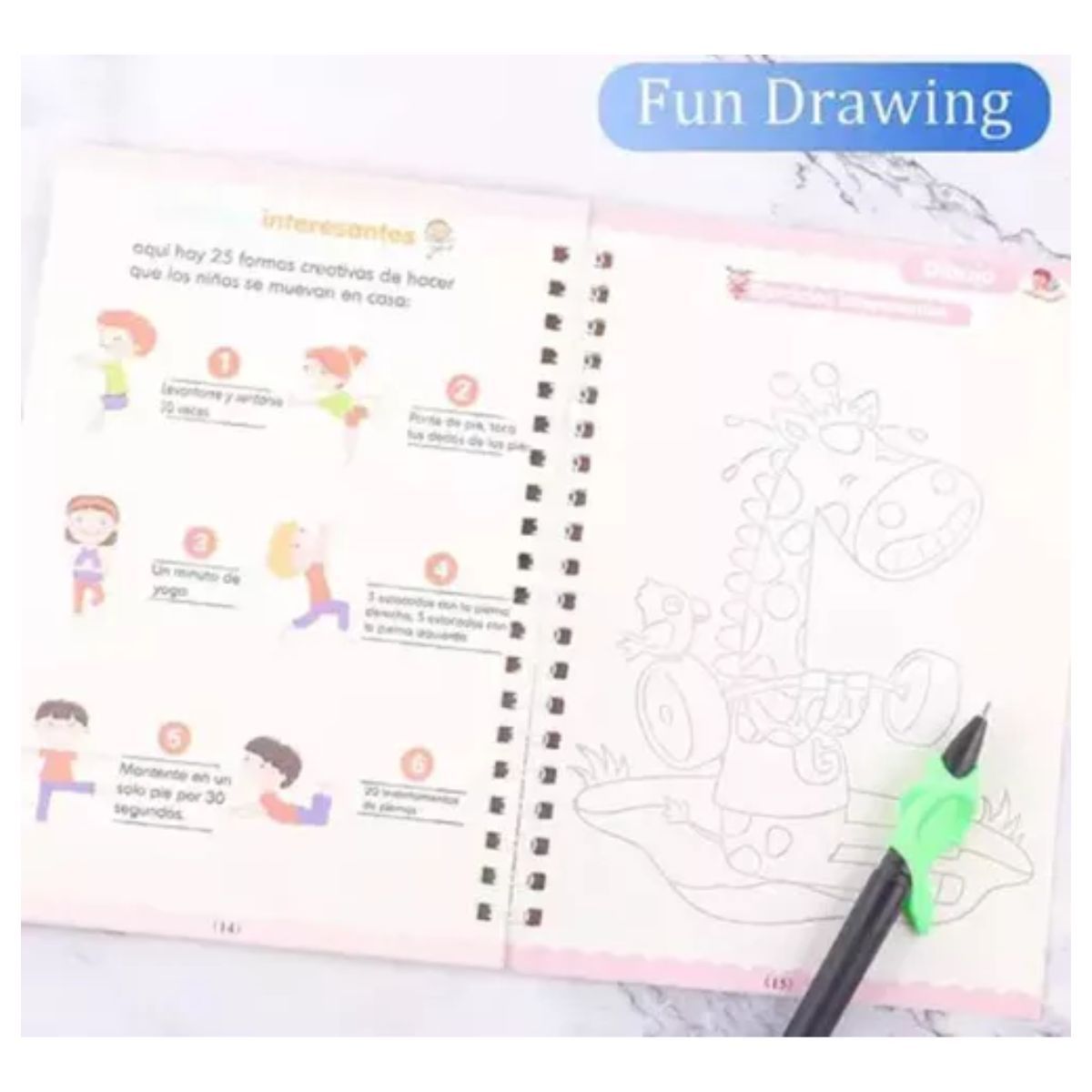 AFM - Set Cuadernos Mágicos Reutilizables  X4pcs Español