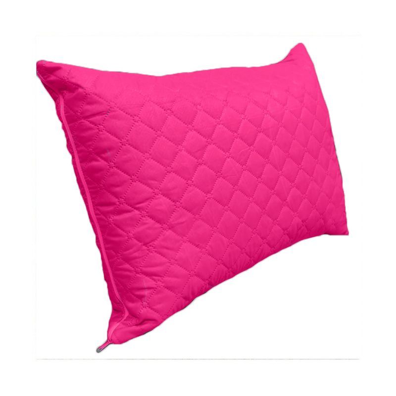 LENCICOL - Almohada Siliconada +  Protector Almohada Fucsia.