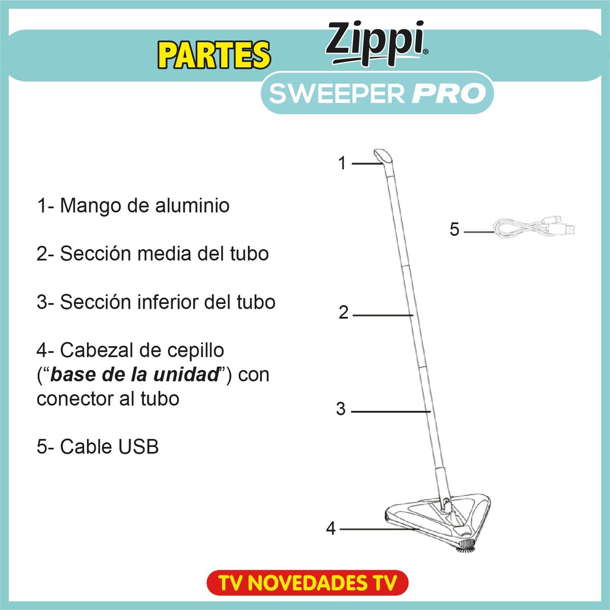 TV NOVEDADES - Barredora Inalámbrica Recargable Zippi Sweeper TVNovedades