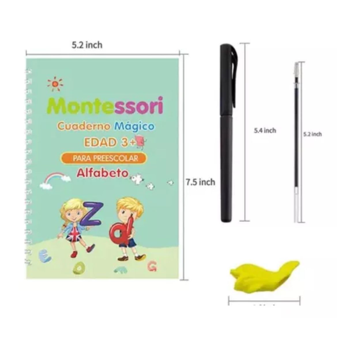 AFM - Set Cuadernos Mágicos Reutilizables Español  X4 pcs