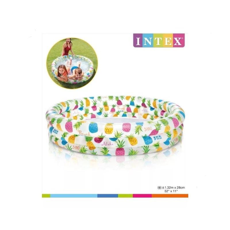 INTEX - Piscina 132cm X 28cm Intex + Flotador + Balón