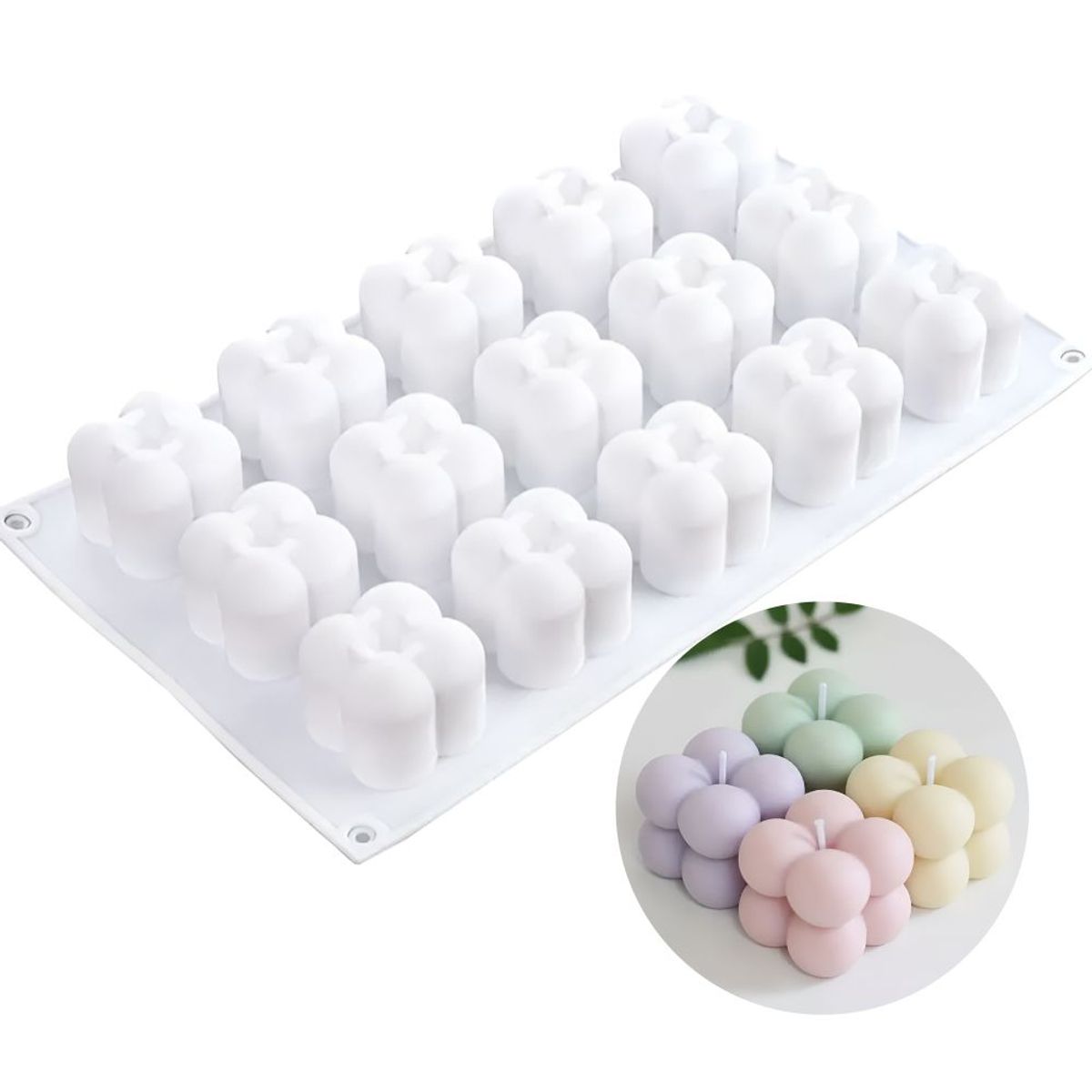 SELVA NEGRA - Molde Silicona Jabón Nube X 15 Cavidades