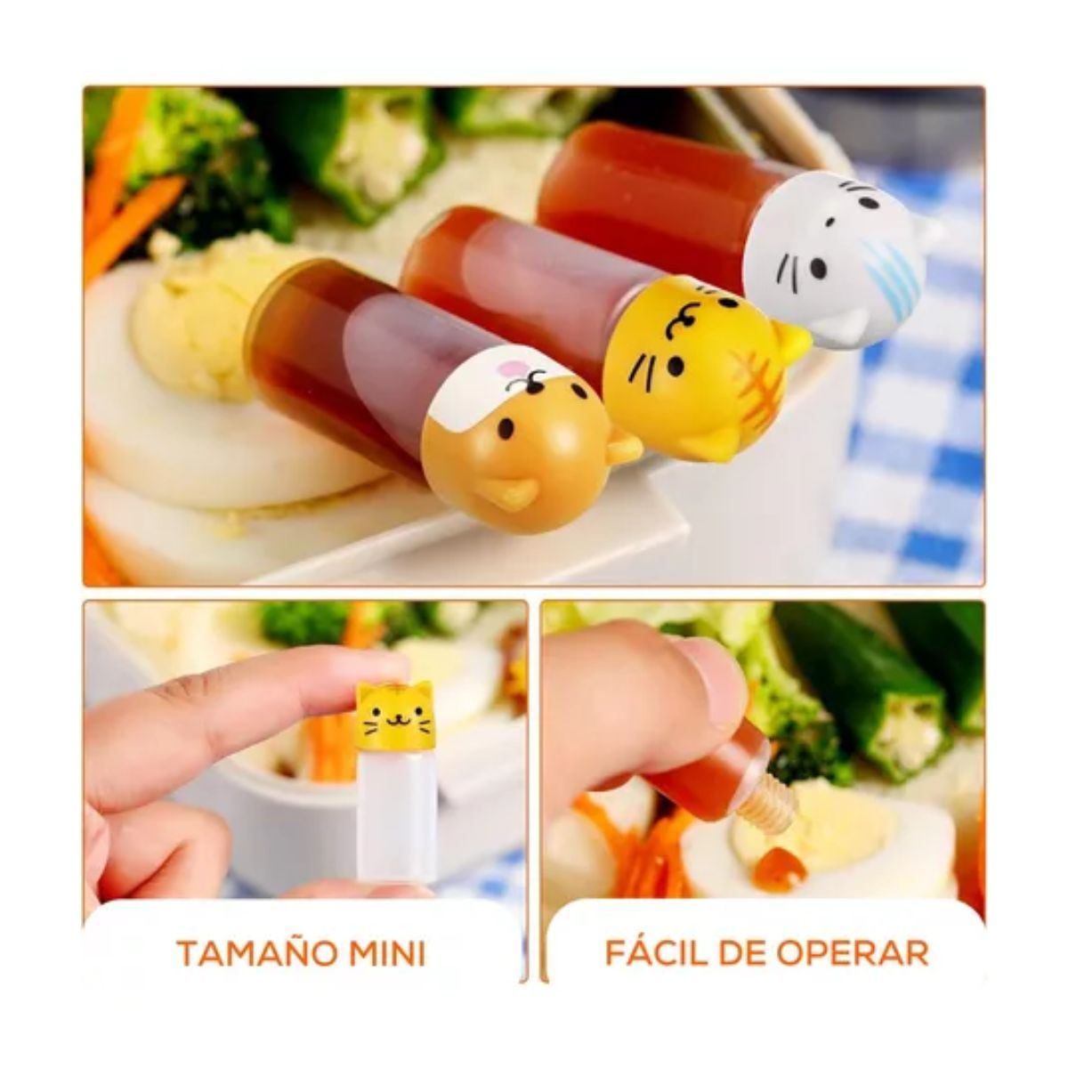 AFM - Salseros Mini Para Lonchera Infantil X 3 Unidades