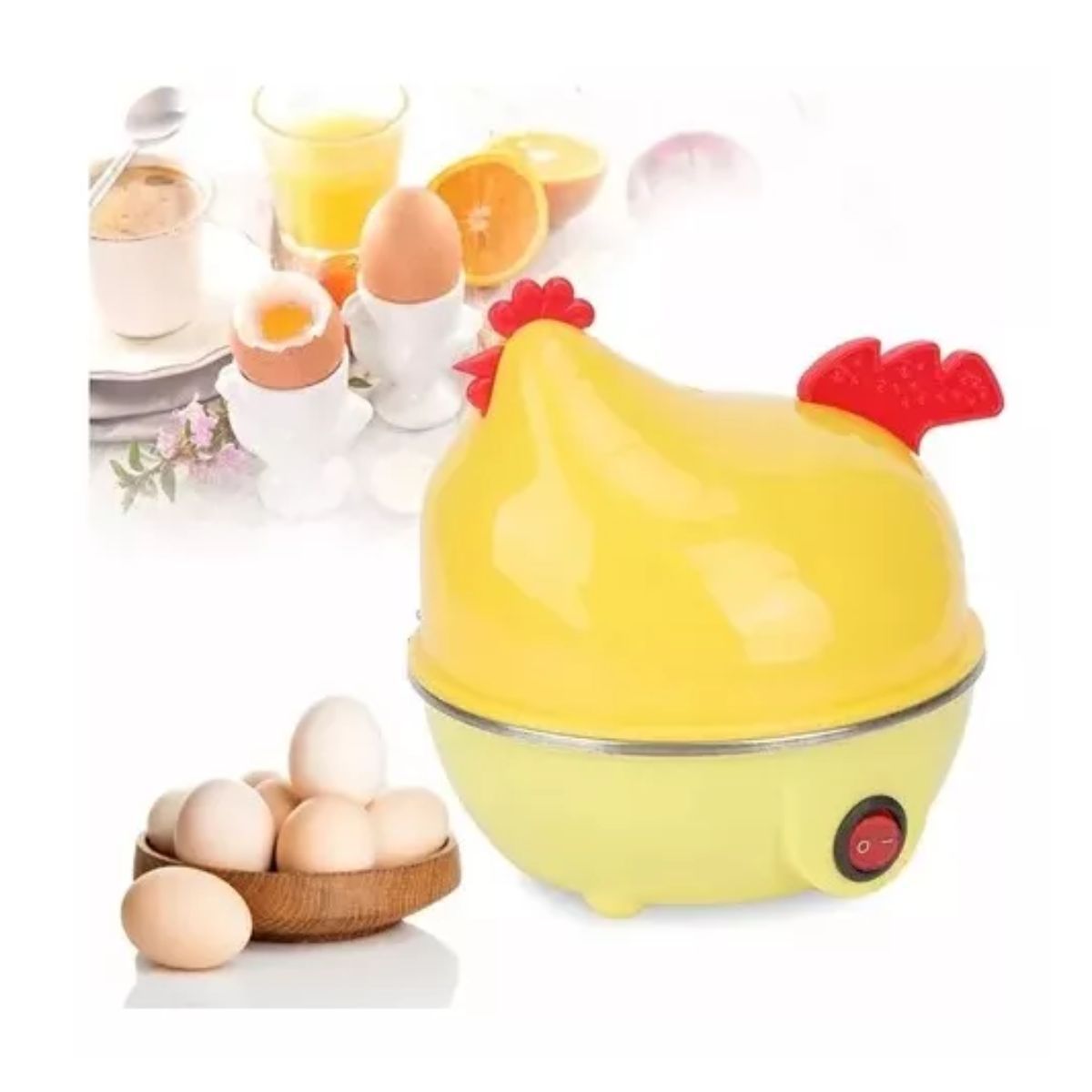 AFM - Hervidor De Huevos Gallina Olla Eléctrica Cocinar 7 Huevos