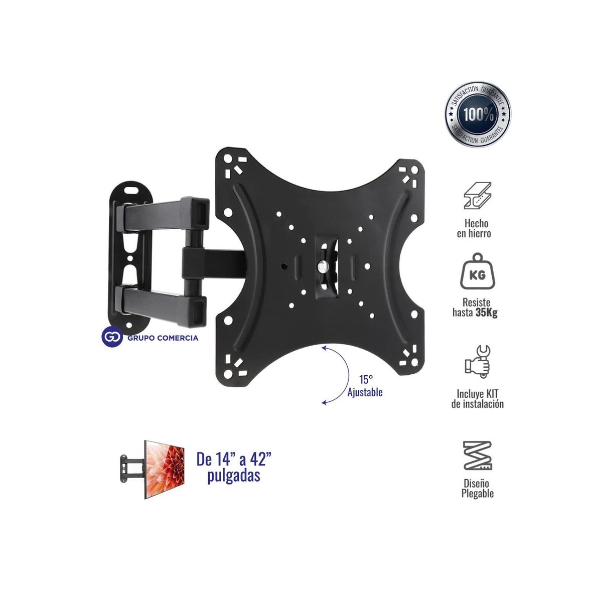 SHENGKE - Soporte Para Televisor 14 A 42 Pulgadas 35 Kilos Maximo