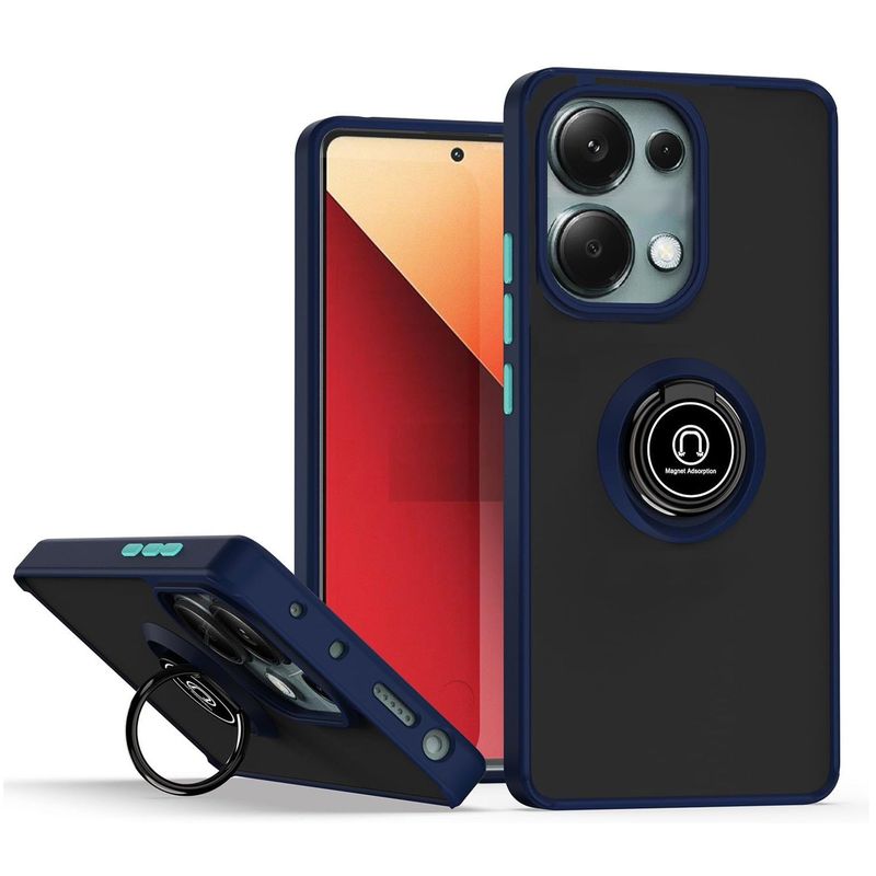 GENERICO - Funda Estuche Mate Con Anillo Compatible Xiaomi Note 13 4G Azul