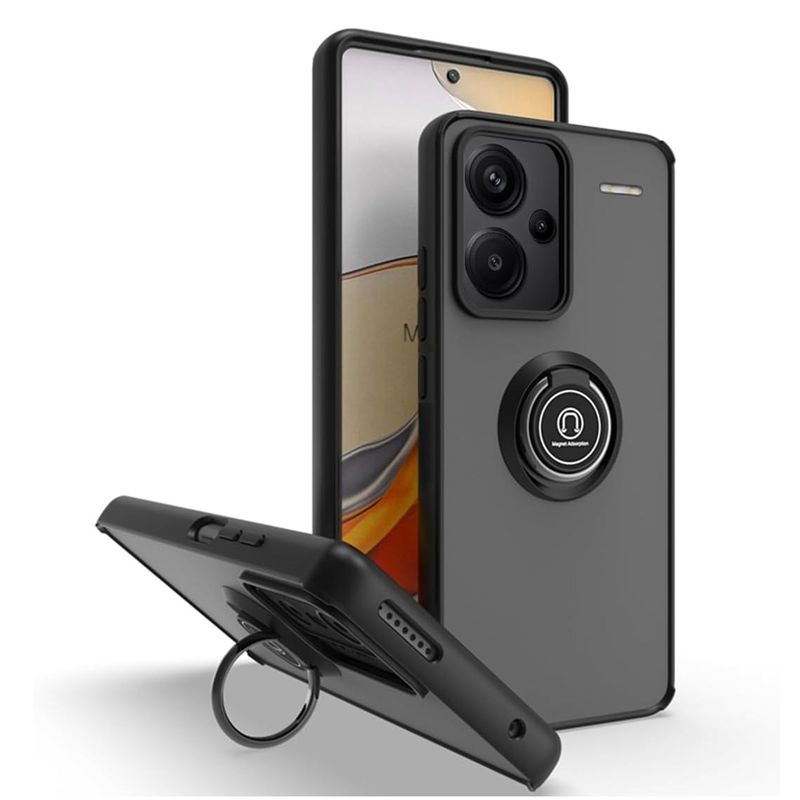 GENERICO - Funda Estuche Mate Con Anillo Compatible Xiaomi Note 13 Pro Plus Negro