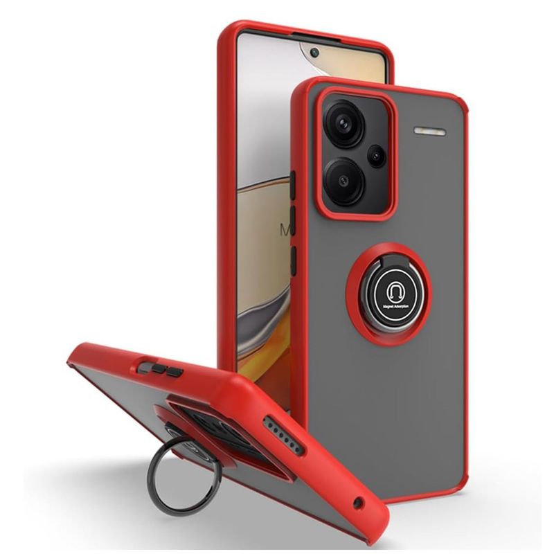 GENERICO - Funda Estuche Mate Con Anillo Compatible Xiaomi Note 13 Pro Plus Rojo