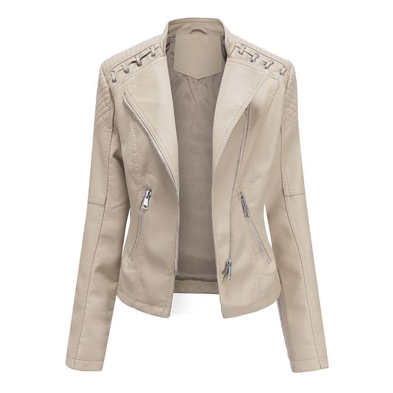 THE CLOTHING COMPANY - Chaqueta Mujer Cuero Sintético Ojaletes