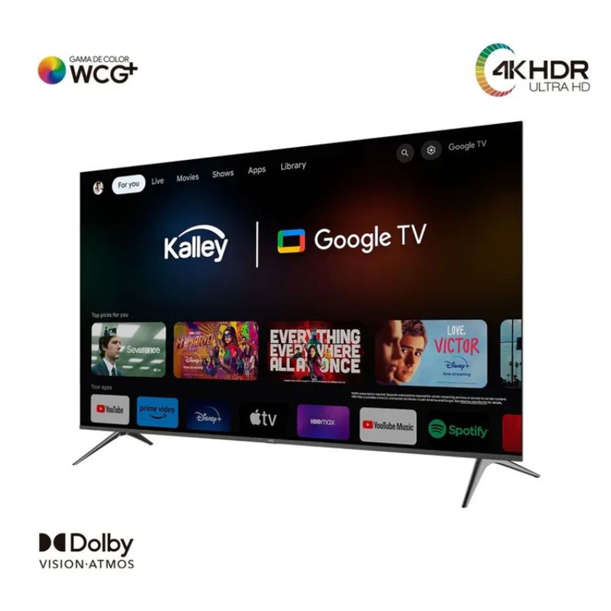 KALLEY - TV KALLEY 75" K-GTV75UHDQ Pulgadas 190 cm 4K-UHD QLED Smart TV Google