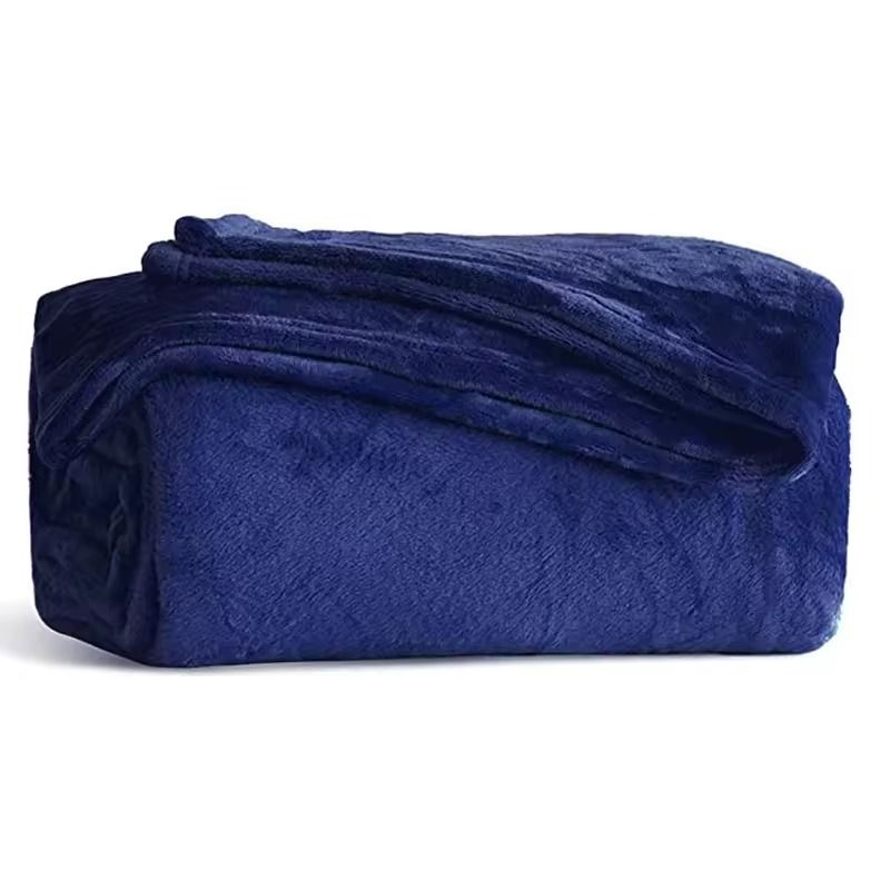 GENERICO - Cobija Manta Cama King Hipoalrgenica Azul Oscuro 240x260 cm