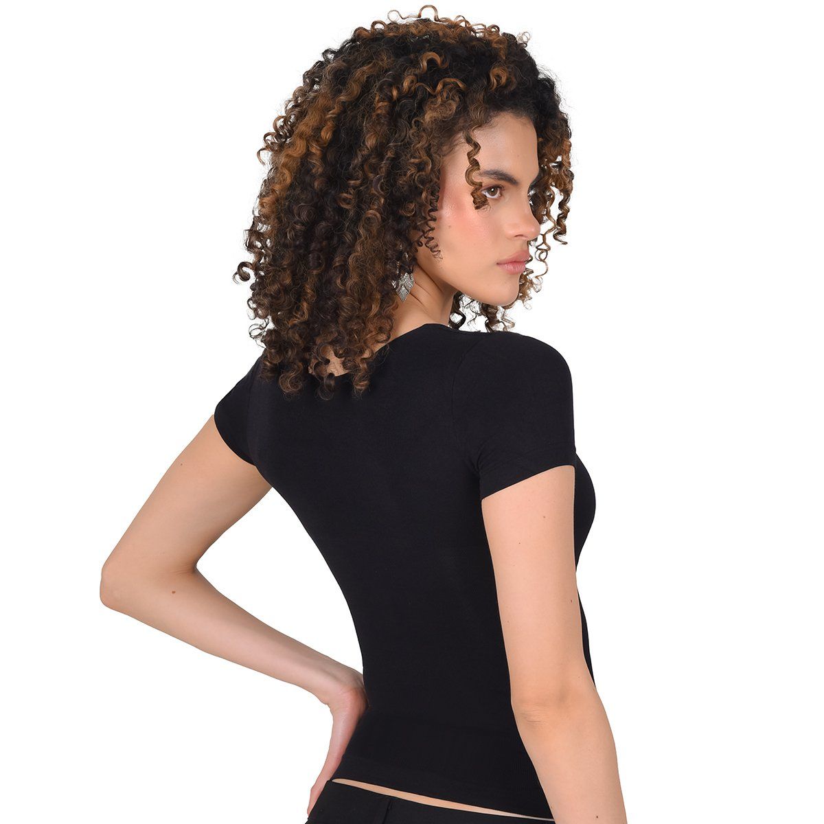 RITCHI - Blusa Control Ritchi Manga Corta Mujer con Escote Redondo Moldeadora