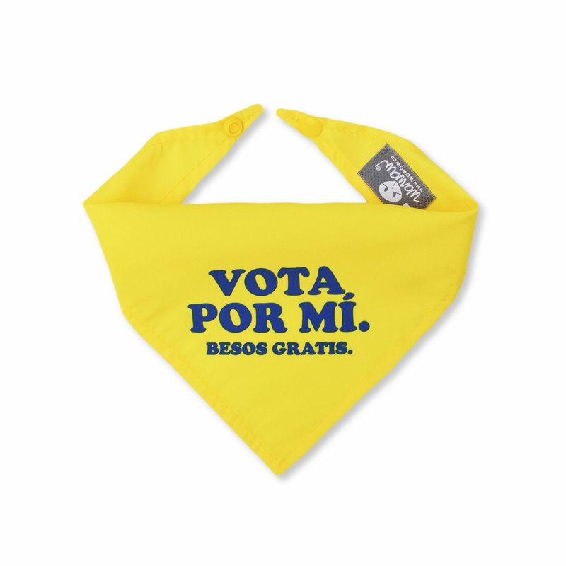 WAWAW - Pañoleta para perro talla S amarillo Vota por mí Wawaw