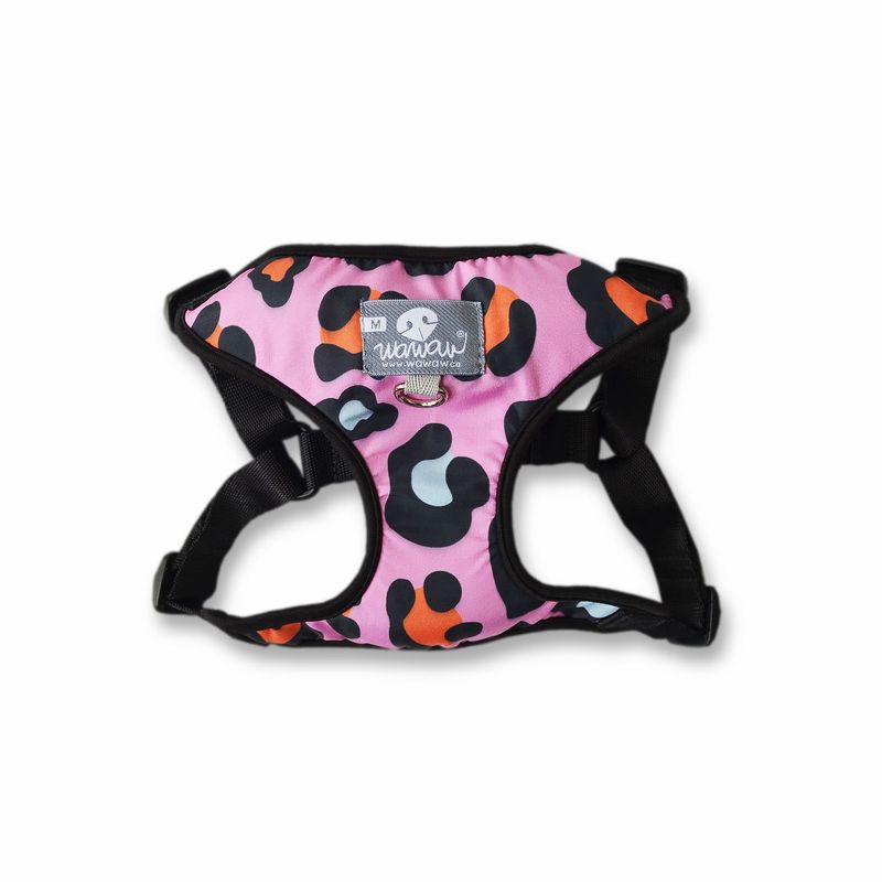 WAWAW - Pechera para perro  talla M sub animal print rosa Wawaw