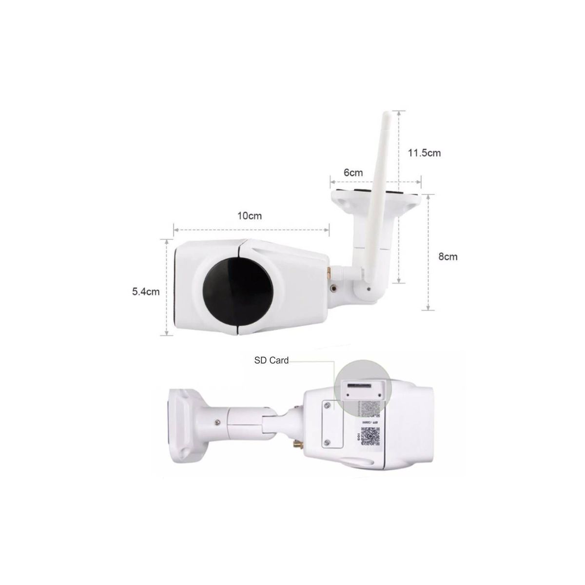 AWEI - Cámara De Seguridad Ip Exterior Audio Wifi 1080p Hd Bala + SD 64 GB