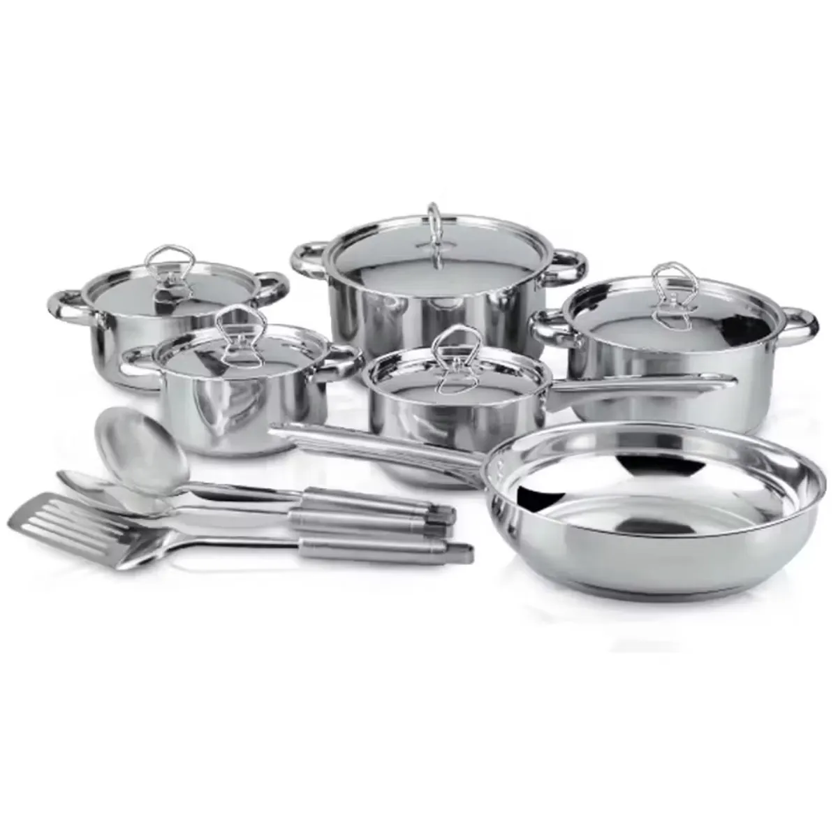 ONE PIXEL - Set Juego de Ollas en Acero Ioxidable Bateria de 15 Piezas One Pixel