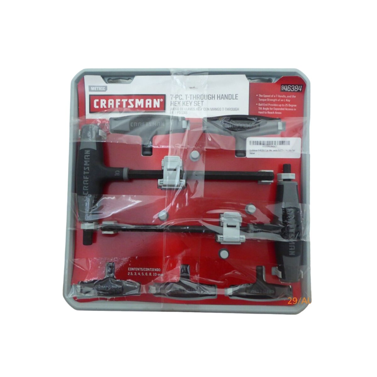 CRAFTSMAN - Set X7 Llaves Hexagonales Craftsman Mango T-through 9-46384